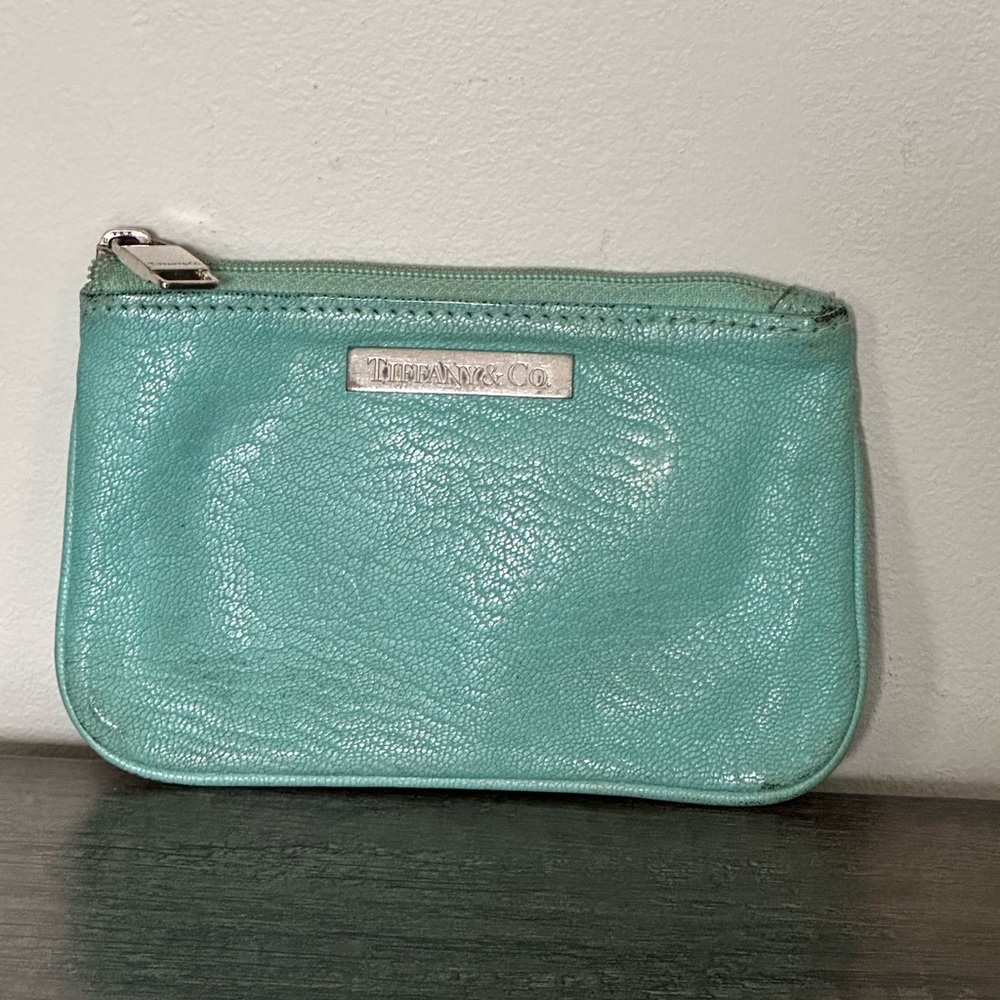 Tiffany & Co. Small Leather Zip Pouch Authentic